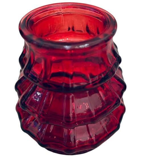 Glass Christmas Tree Shot Glasses Set of 4 Holiday Red New - Picture 5 of 16